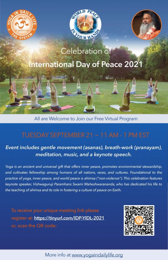 Special Event: International Day of Peace - free online sessions