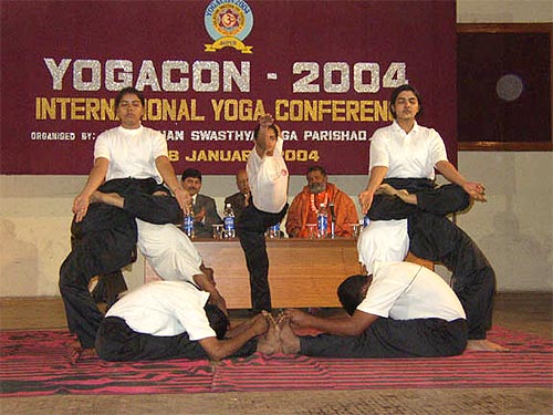 Practical demonstration of yogic practices