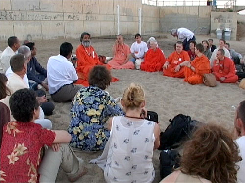 Satsang on the beach