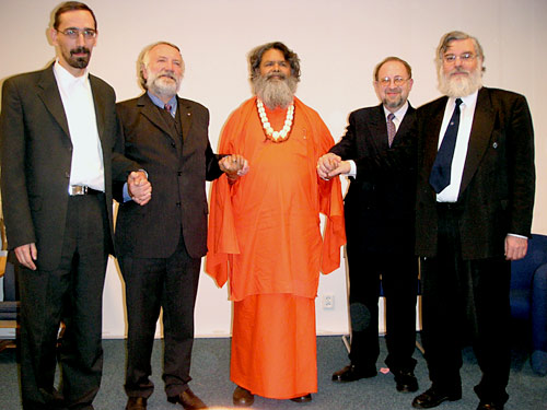 Swamiji with the Rabbis