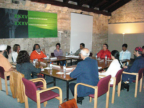 Round-table talks were held with each representative sharing the spiritual perspective and characteristics of their faith - Hinduism, Buddhism, Islam, Christianity, Bahai and Sufi